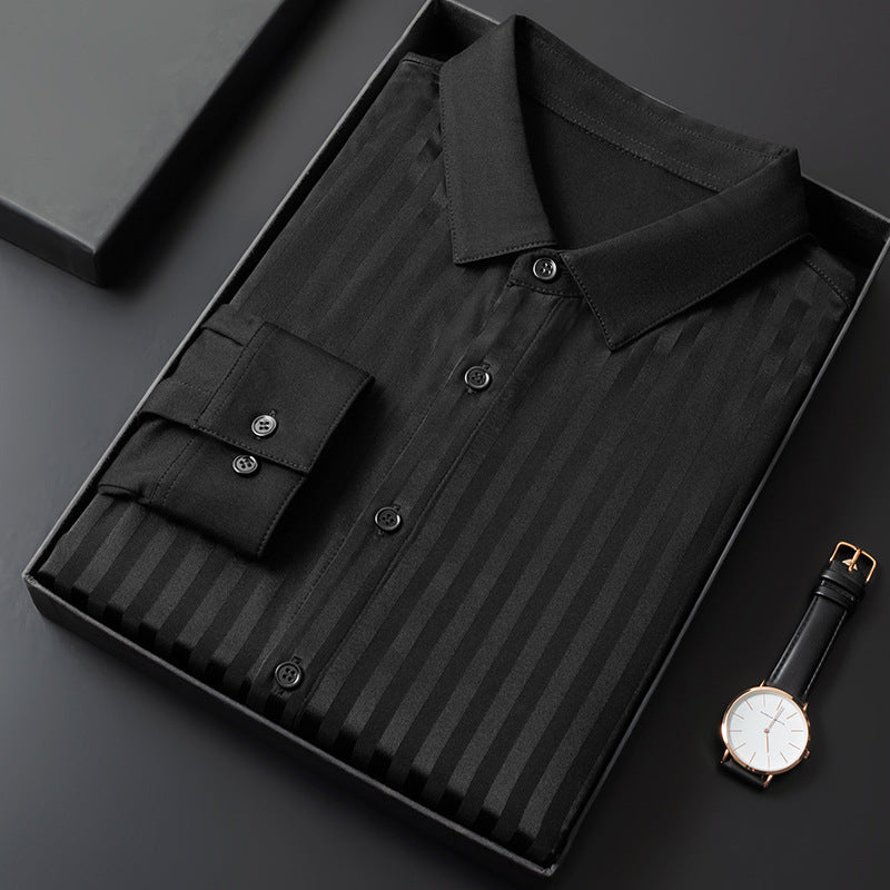 Herren Hemdbluse mit feinem Streifenmuster und eleganter Verarbeitung Echoarchiv