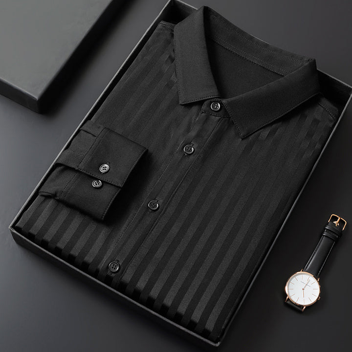Herren Hemdbluse mit feinem Streifenmuster und eleganter Verarbeitung Echoarchiv