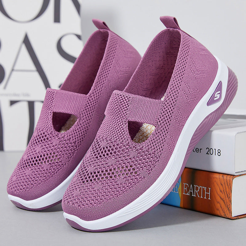 Damen nan leichte gestrickte Slipper mit orthopädischer Komfortsohle Echo Archiv