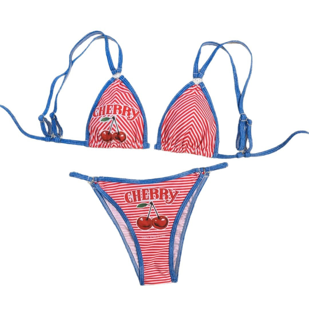 Damen Triangel-Bikini-Set mit verspieltem Motiv Echo Archiv
