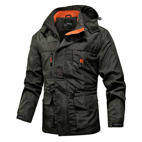 Herren wasserabweisender Fieldparka mit Mesh-Innenfutter, Multifunktionstaschen und Kordelzug Echo Archiv