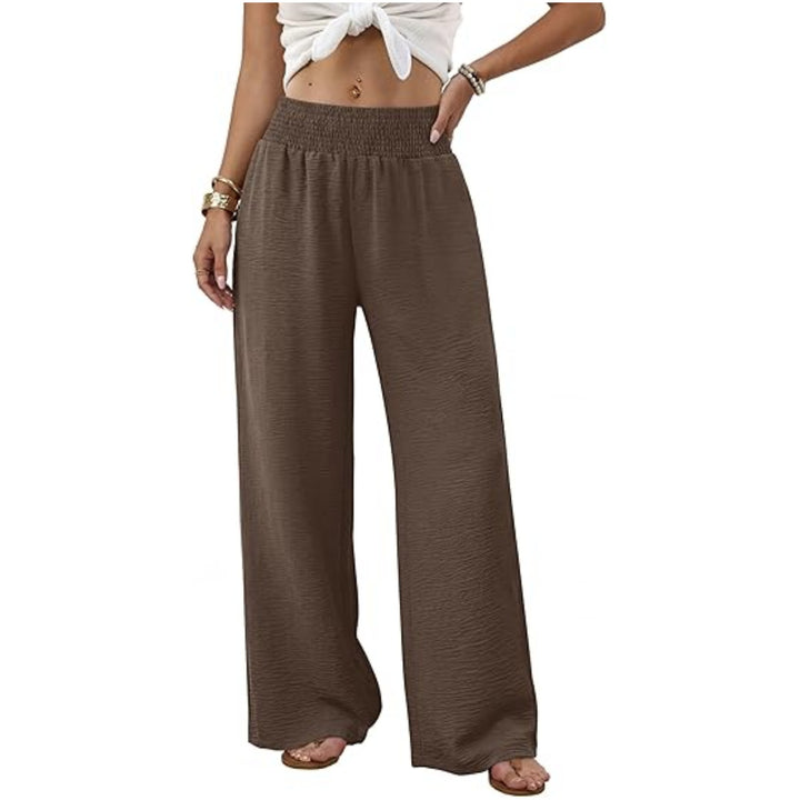 Damen weite Palazzo-Hose mit gerafftem Stretchbund Echo Archiv