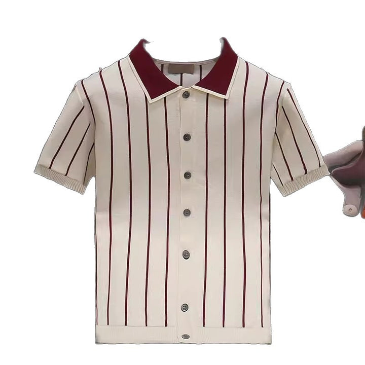 Stylisches kurzärmliges Strickhemd für Herren Echo Archive
