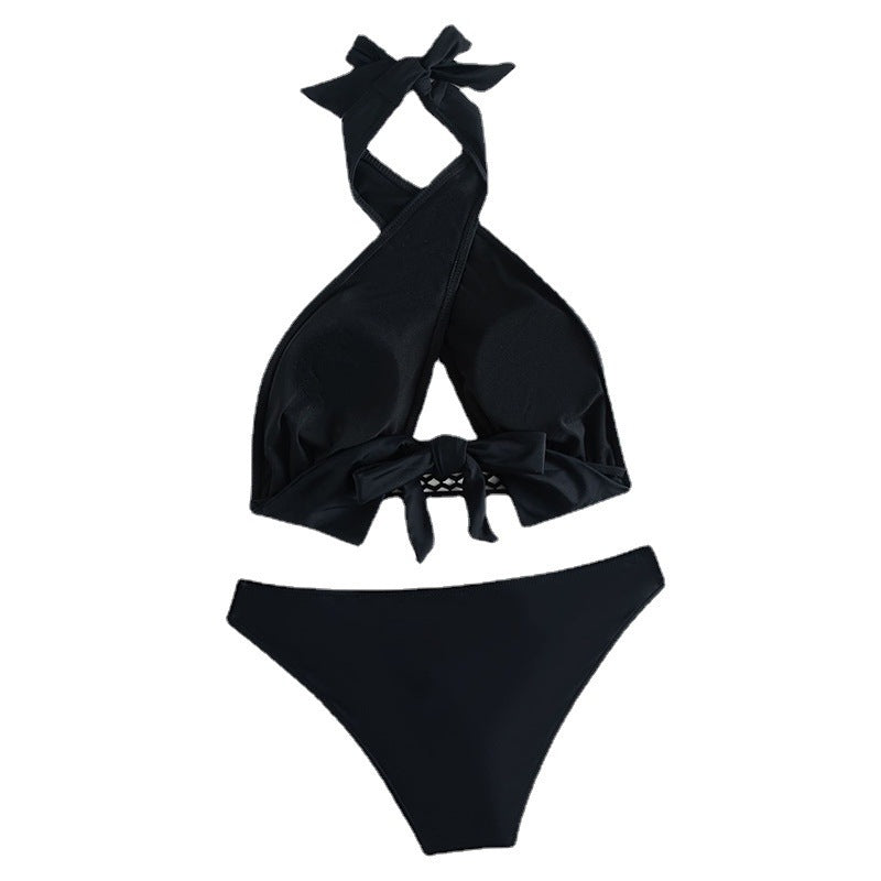 Damen Sport-Bikini mit innovativem Wickeloberteil und feinem Netz-Akzent Echo Archiv