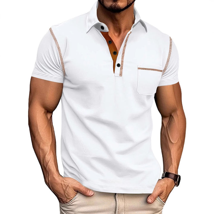 Herren poloshem mit kontrastierenden Details und praktischer Brusttasche Echoarchiv