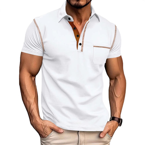 Herren poloshem mit kontrastierenden Details und praktischer Brusttasche Echoarchiv