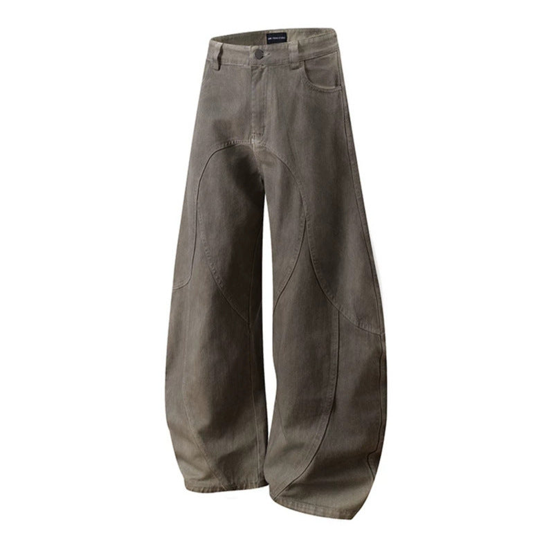 Damen Weite High‑Waist Culotte‑Hose mit ballonförmiger Silhouette und Zierpaneelen Echoarchiv