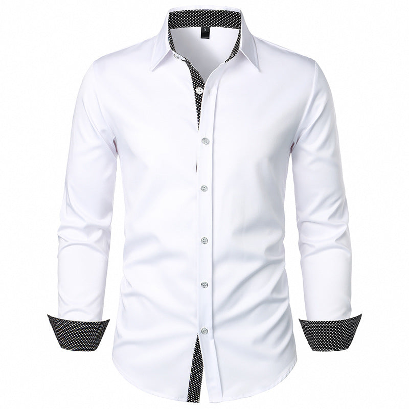 Herren elegantes Sommerhemd mit polierten Druckdetails Echoarchiv