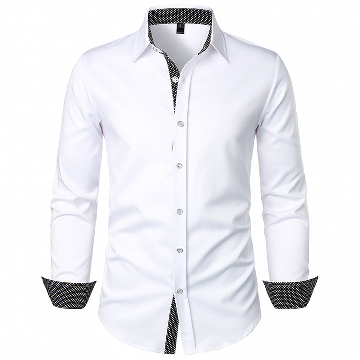 Herren elegantes Sommerhemd mit polierten Druckdetails Echoarchiv