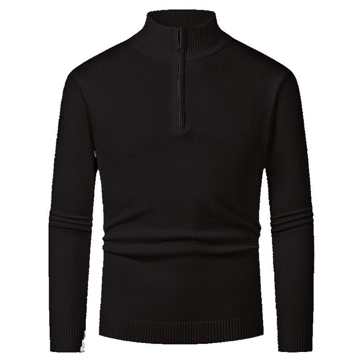 Herren eleganter Rollkragenpullover mit durchgehendem Reißverschluss Echoarchiv