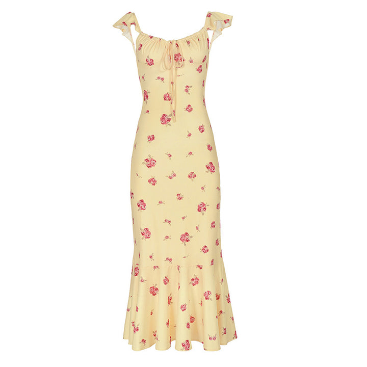Damen Maxikleid mit raffiniertem Volant und floralem Muster Echo Archiv