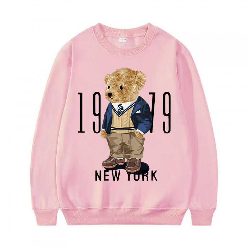 Damen Gemütlicher Sweatshirt mit Bärenmotiv Echoarchiv