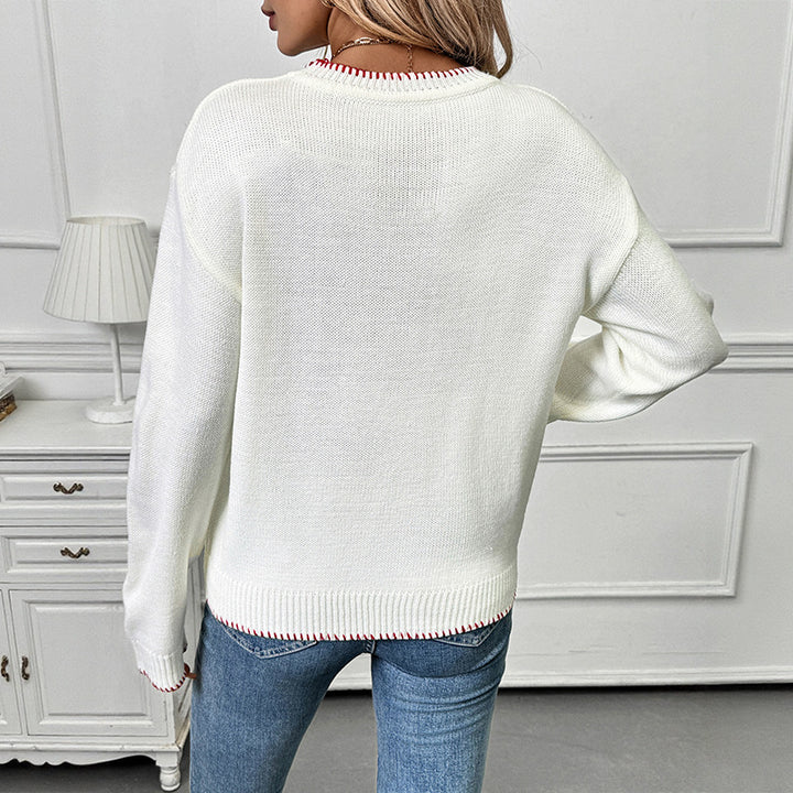 Damen Verspielter Pullover mit Erdbeer-Motiv Echo Archiv