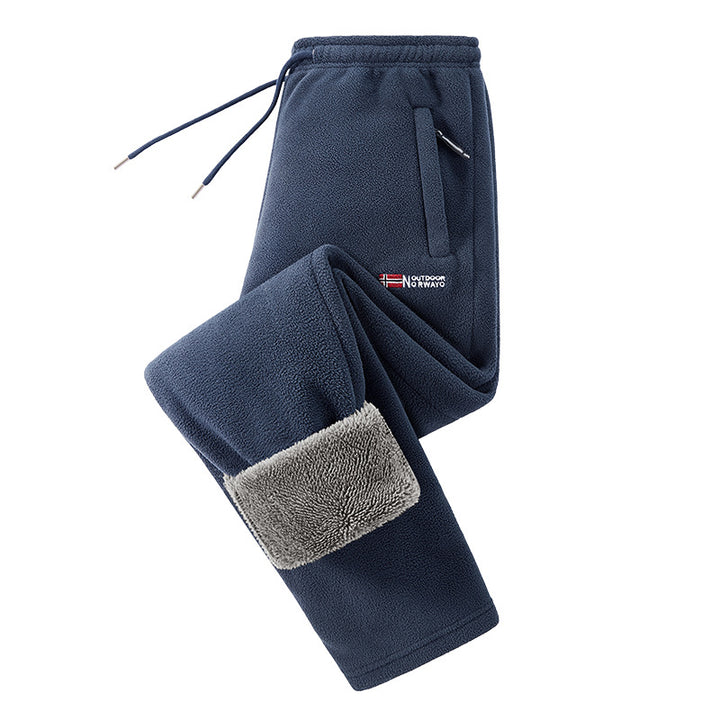 Herren Thermo-Fleece-Set mit Kapuzenjacke, Sherpa-gefüttert und elastischer Jogginghose – Marzano