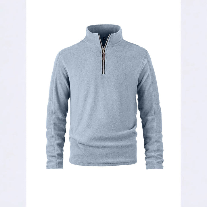 Herren Fleece-Pullover mit halblangem Reißverschluss und elastischen Bündchen Echoarchiv