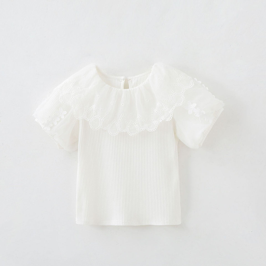 Damen Bluse mit Häkelbesatz – Élovi