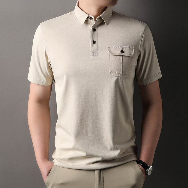 Herren Poloshirt mit praktischer Brusttasche und hochwertigem Baumwollmix Echoarchiv