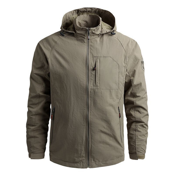 Herren nan leichte wasserabweisende Softshelljacke mit Kapuze und Brusttasche Echo Archiv