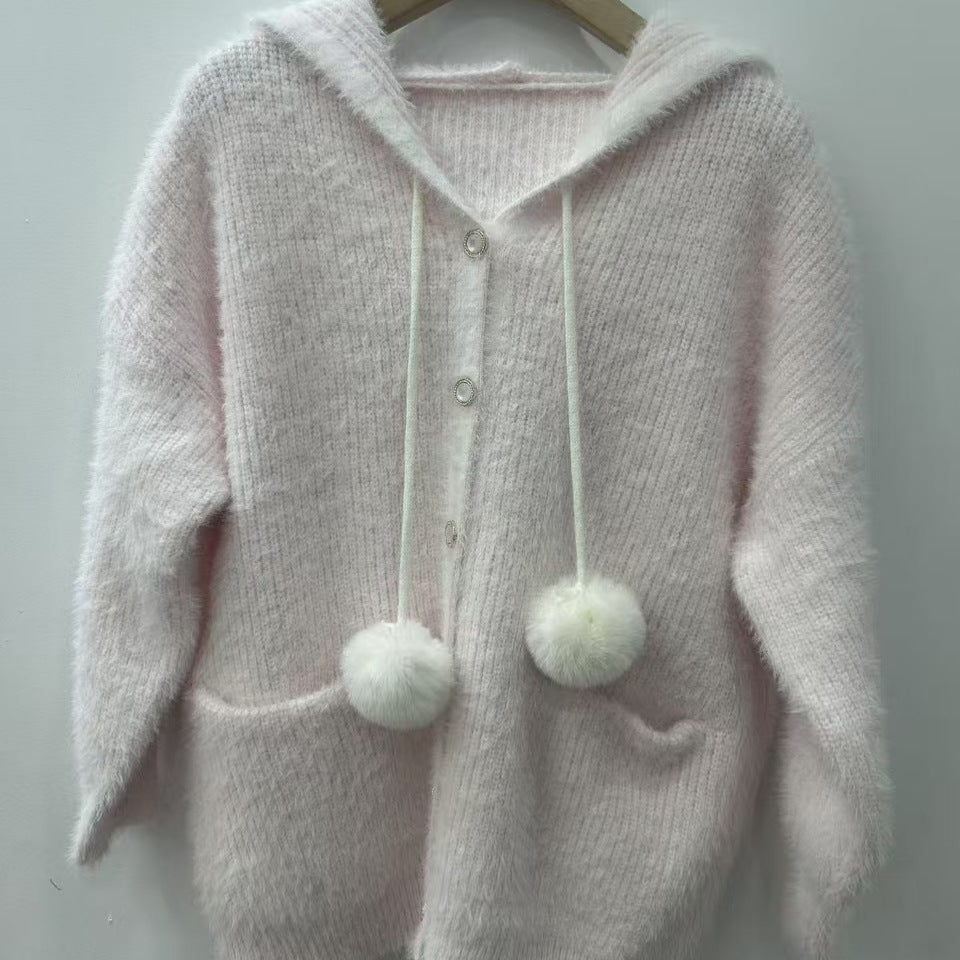 Damen Kuschelige Kapuzenjacke Echo Archiv