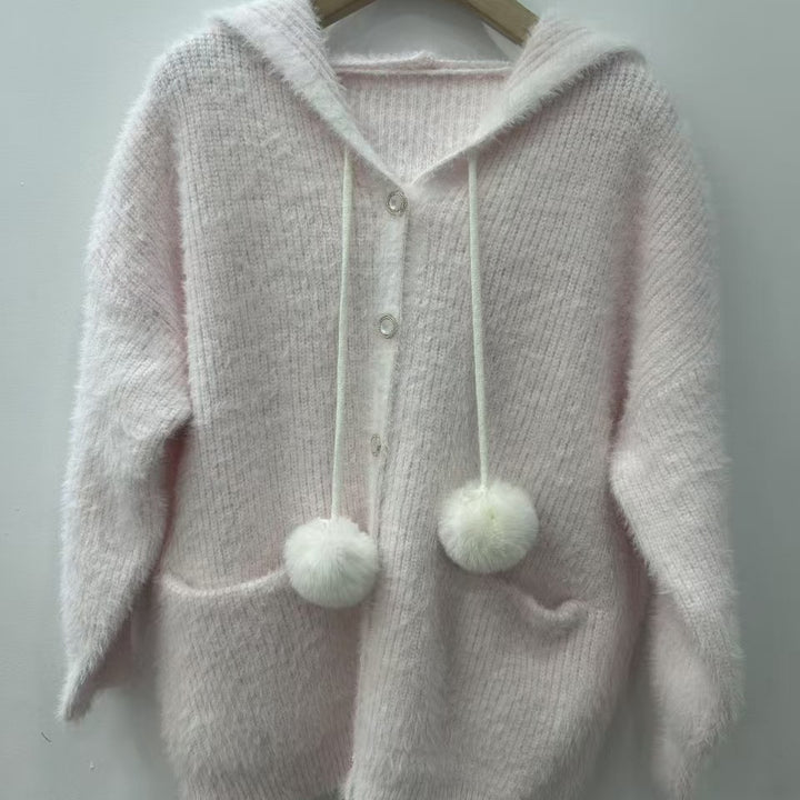Damen Kuschelige Kapuzenjacke Echo Archiv