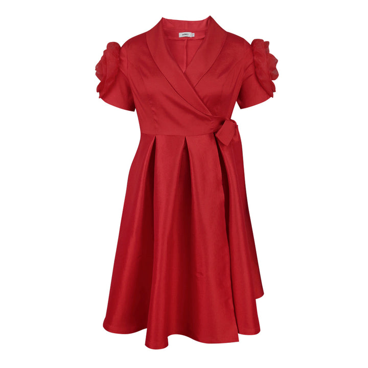 Damen Wickelkleid mit voluminösen Puffärmeln Echo Archiv