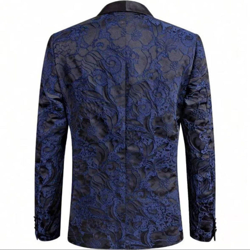 Herren Festlicher Jacquard-Smoking-Blazer Echoarchiv