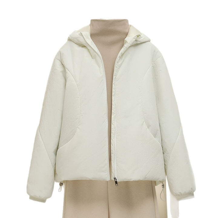 Damen gesteppte Kapuzenjacke mit kurzem Boxy‑Schnitt, verstellbarem Saum und wärmender Wattierung – Célinea