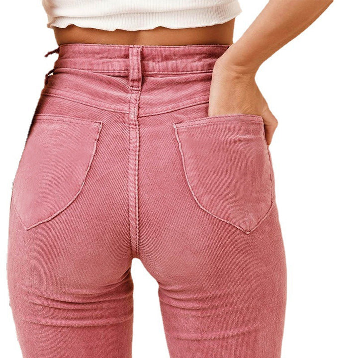 Damen Hochtaillierte Schlaghose mit weitem Bein und Stretchbund Echo Archiv