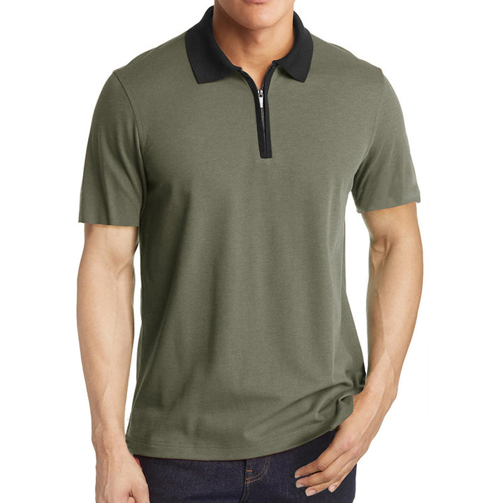 Herren Sportliches Kurzarm Poloshirt mit strukturiertem Kragen Echoarchiv
