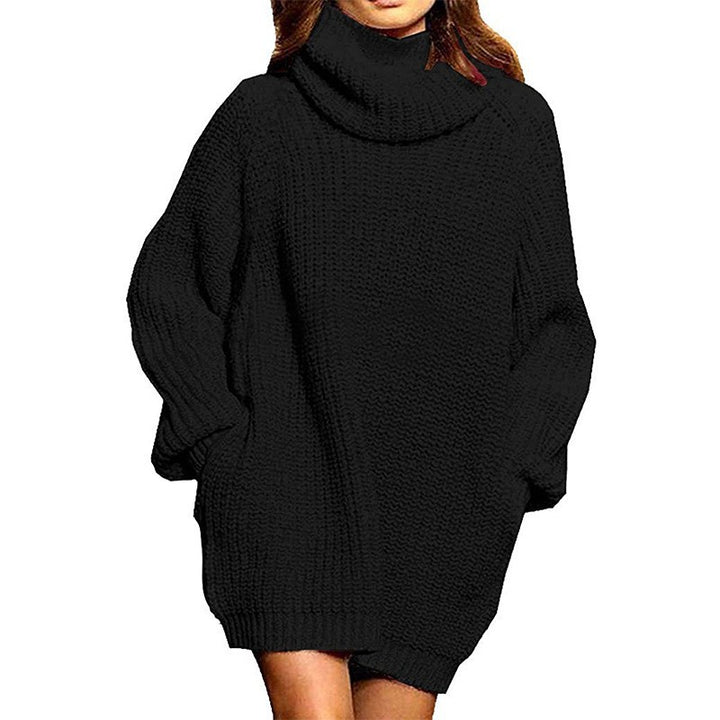 Damen Oversized Strickpullover mit hohem Kragen Echoarchiv