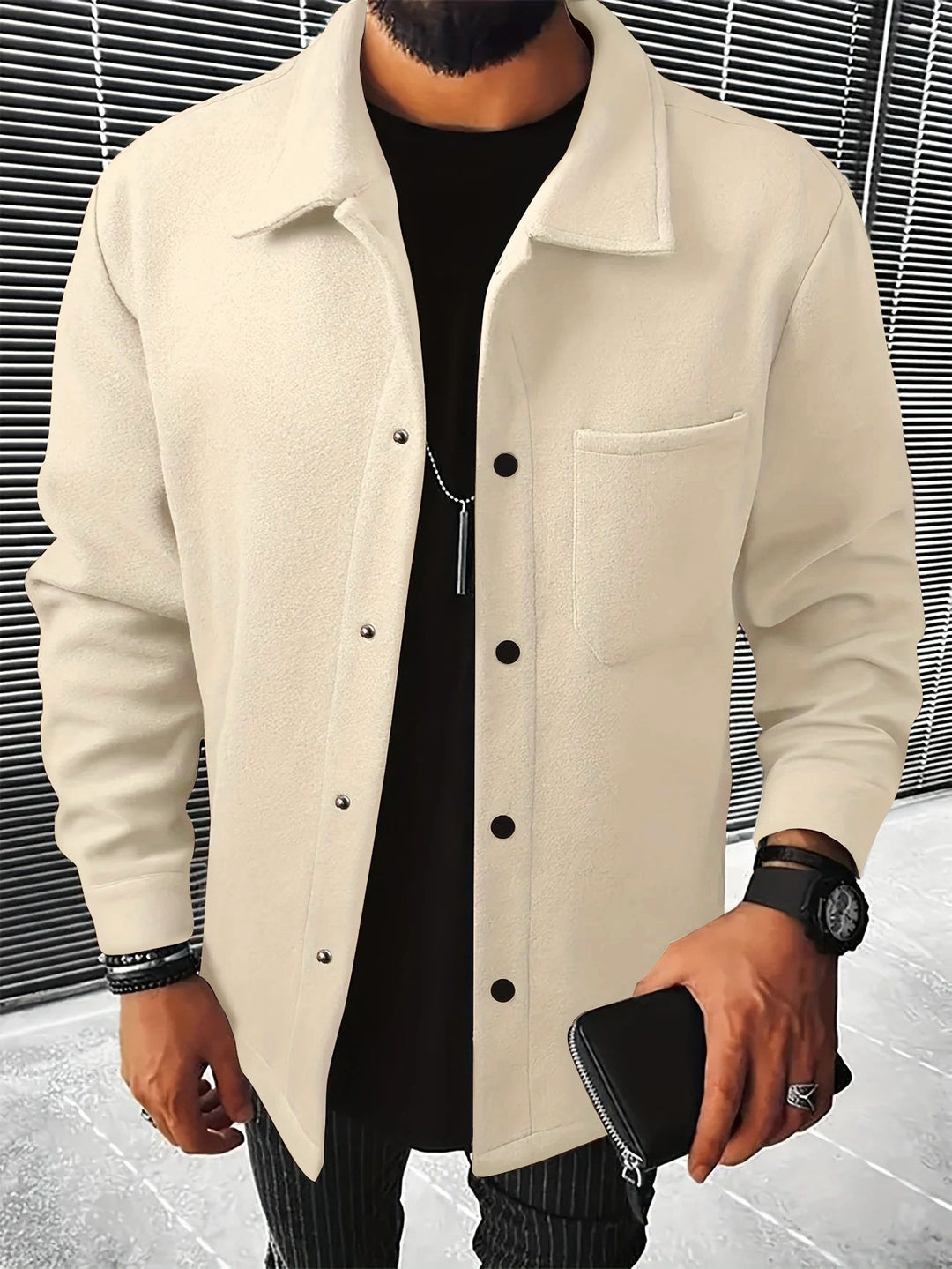 Herren lässige und stilvolle Flanelljacke Echoarchiv