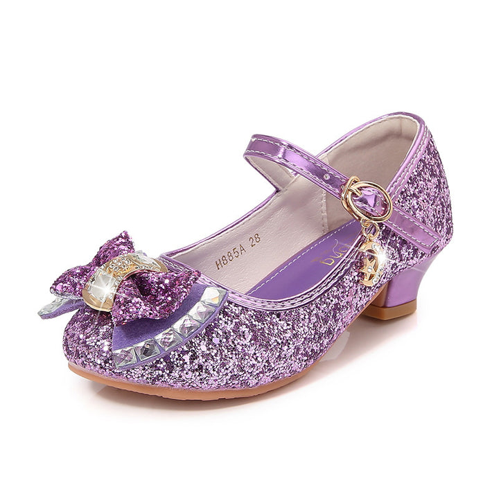 Mädchen Elegante Glitzer Ballerinas mit dekorativer Schleifen- und Strassapplikation Echo Archiv