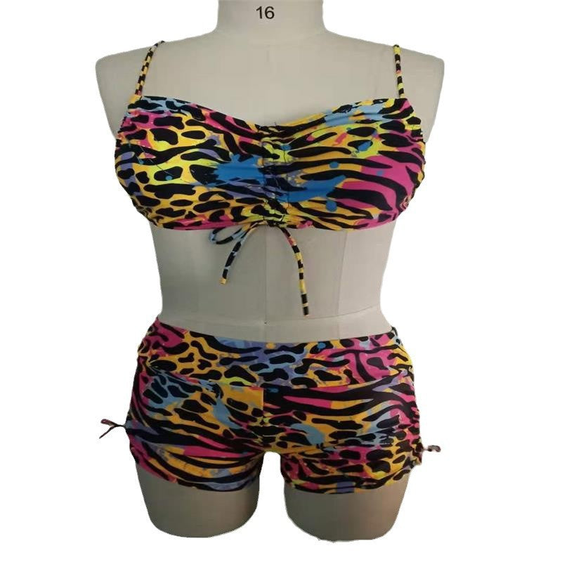 Damen Bikiniset mit raffinierter Schnürung und tierischem Print Echo Archiv