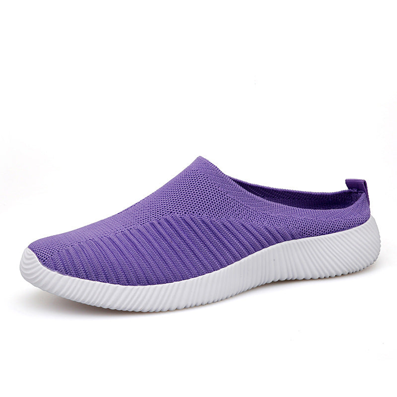 Damen nan ultraleichter Slip-On-Freizeitschuh mit nahtlosem Netzstrick, ergonomischer Fersenlasche und flexibler Wellenlaufsohle Echo Archiv