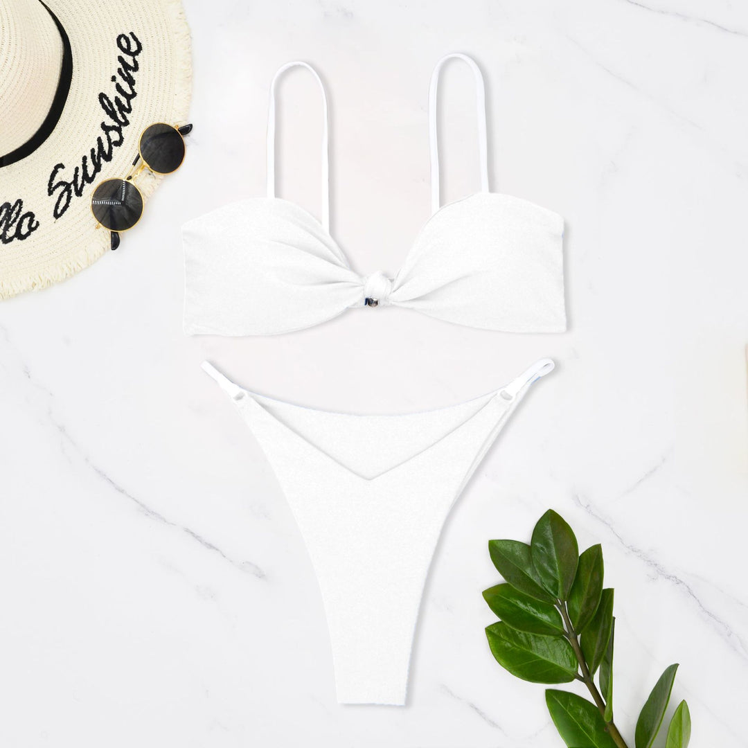 Damen Bandeau-Bikini mit trendigem Knoten-Design und hautfreundlichem Material Echo Archiv