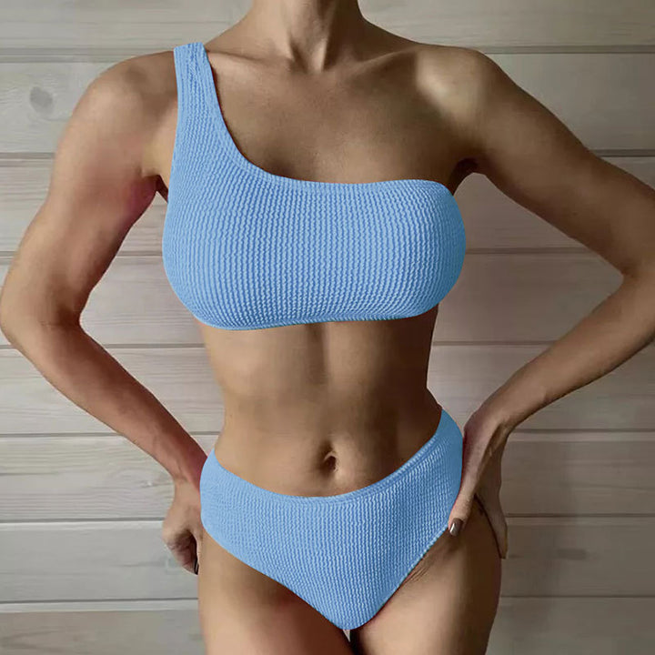 Damen Einseitiger Bikini mit hoch geschnittenem Schnitt Echo Archiv