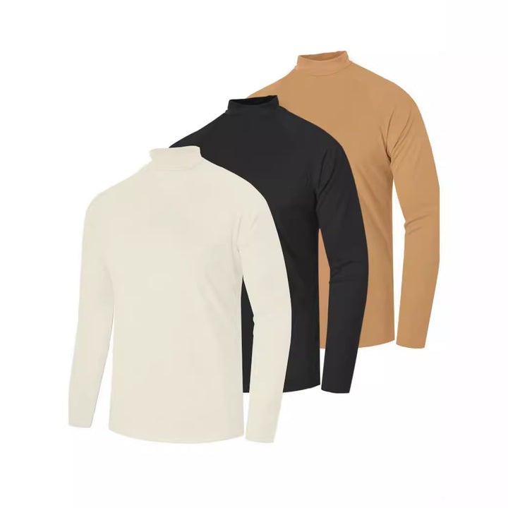 Herren Langarmshirt mit hohem Kragen Echoarchiv