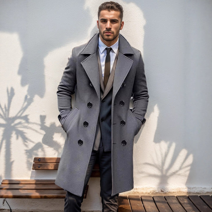 Herren eleganter Woll-Mantel Echoarchiv