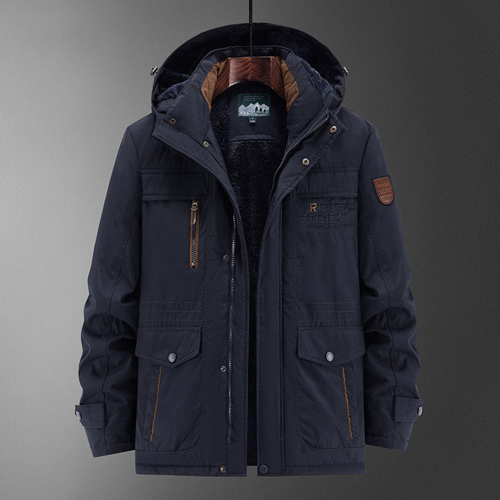 Herren Robuster gefütterter Field-Parka mit Teddyfutter, Kapuze und Multifunktions‑Taschen Echo Archiv