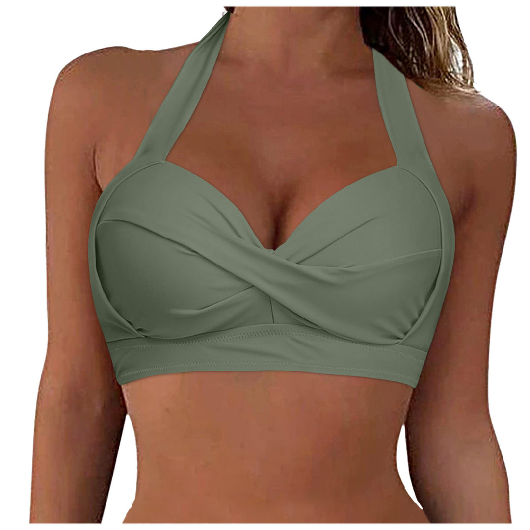 Damen Sportliches Bikinioberteil mit tiefem Ausschnitt und Halter-Design Echo Archiv