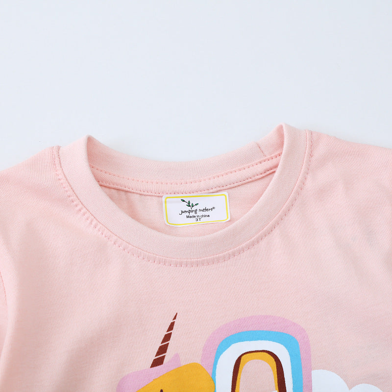 Mädchen T-Shirt mit buntem Einhornmotiv Echo Archiv