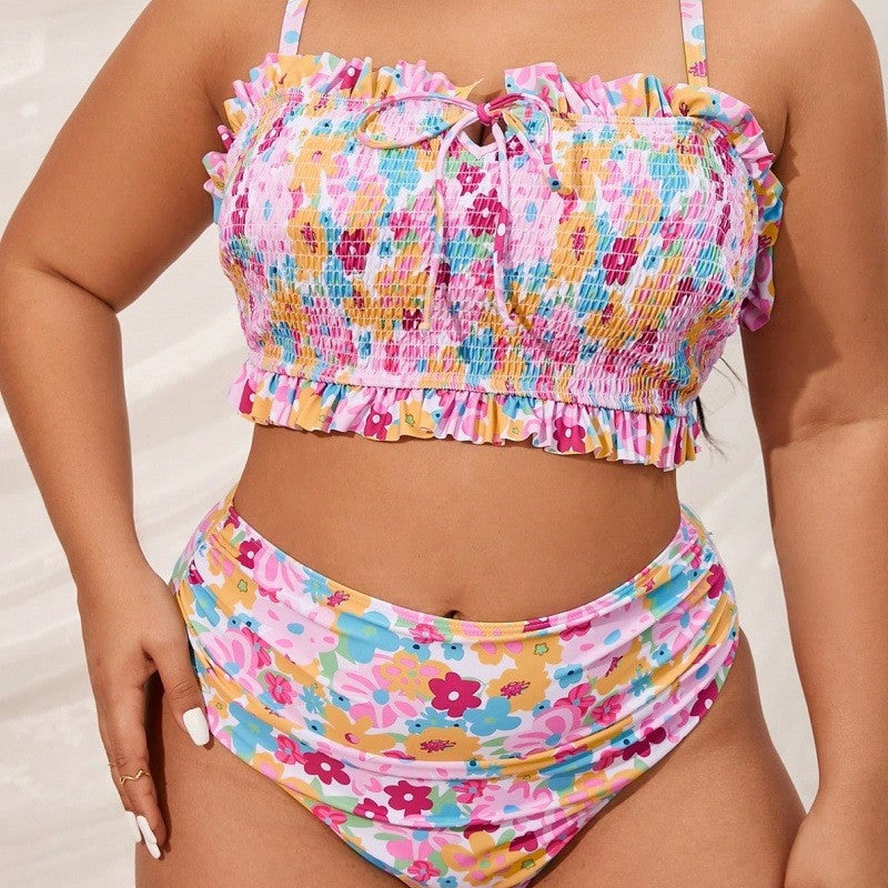 Damen Verspieltes Bikini-Set mit Rüschendetails Echo Archiv