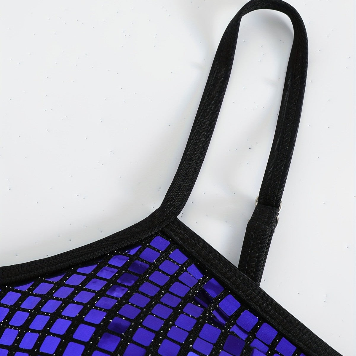 Damen Crop-Bikini-Top mit glitzerndem Netzdesign Echo Archiv