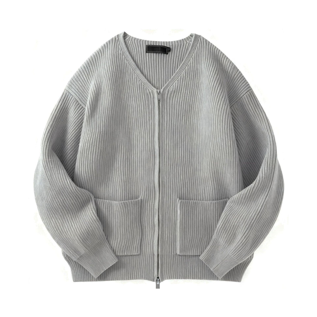 Damen Modische Strickjacke mit Reißverschluss Echoarchiv
