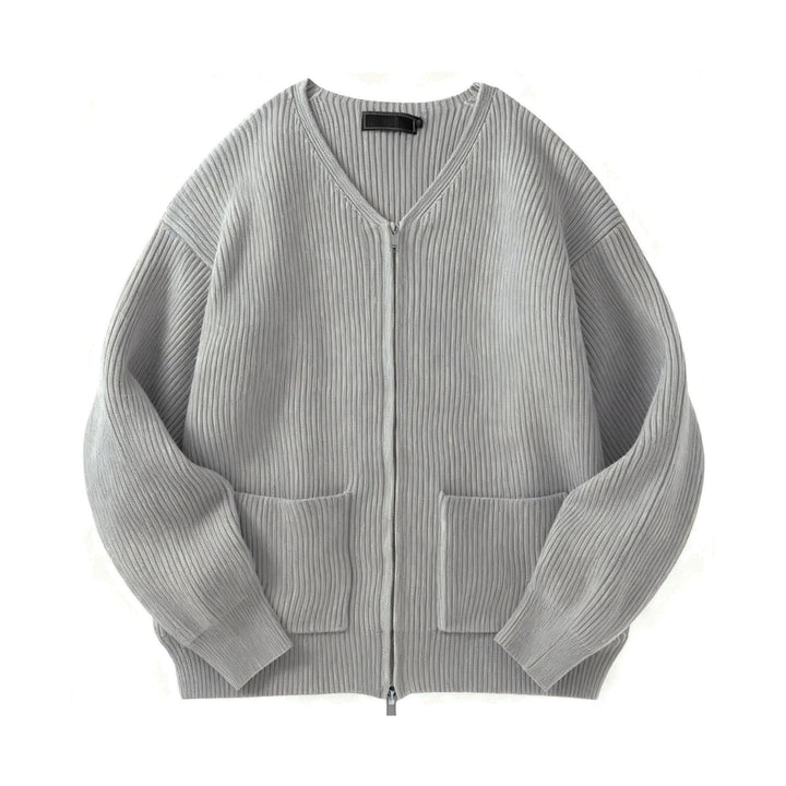 Damen Modische Strickjacke mit Reißverschluss Echoarchiv