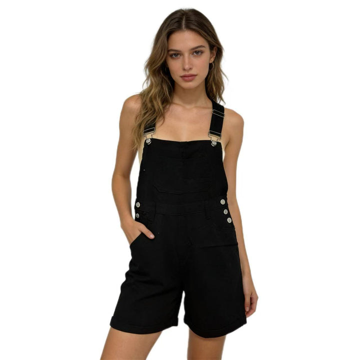 Damen Denim-Latzshorts mit modernen Details und praktischen Taschen Echo Archiv