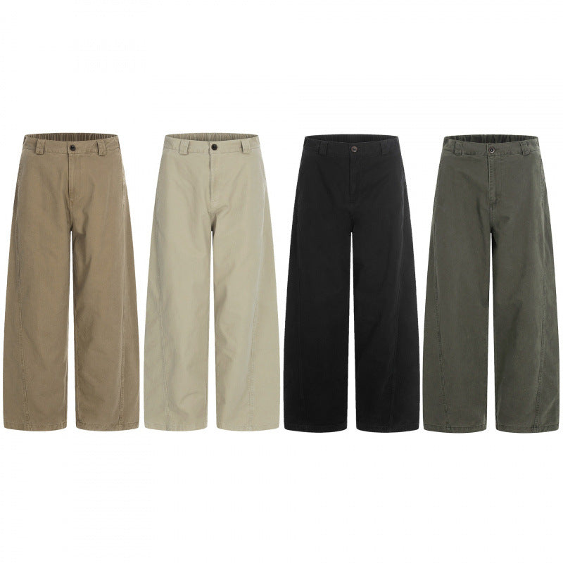 Damen Weite Cropped-Hose mit hoher Taille und geradem Bein Echo Archiv