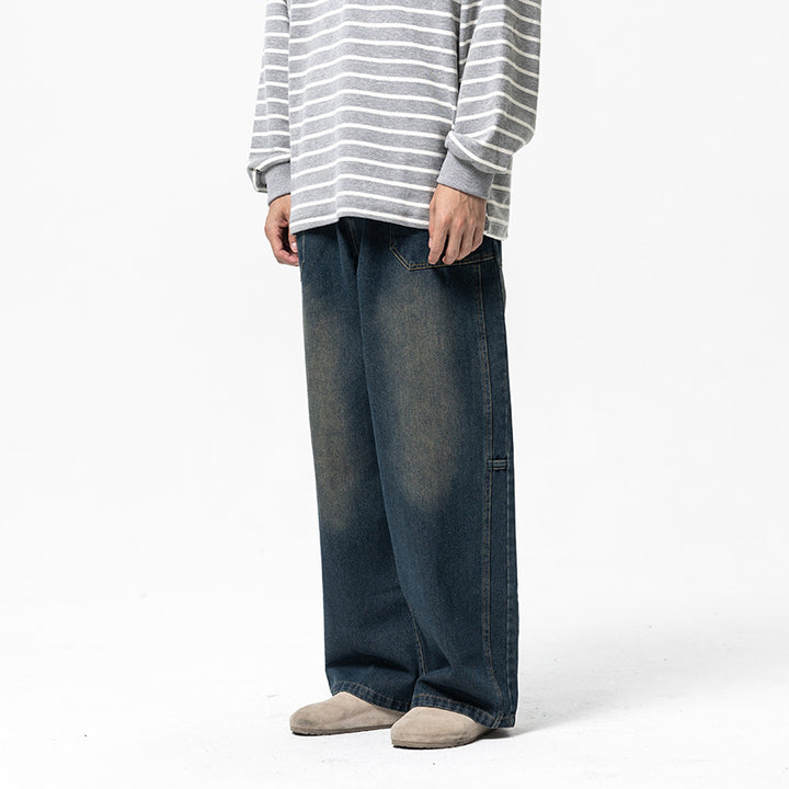 Damen Weite High‑Waist Denim‑Culotte mit elastischem Bund und aufgesetzten Taschen Echo Archiv