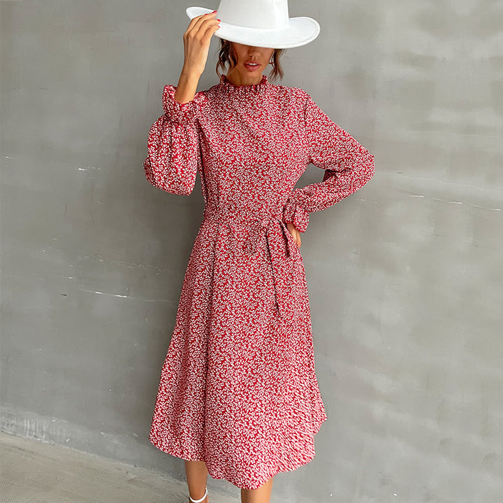 Damen Blumenmaxikleid mit Taillenknoten Echo Archiv