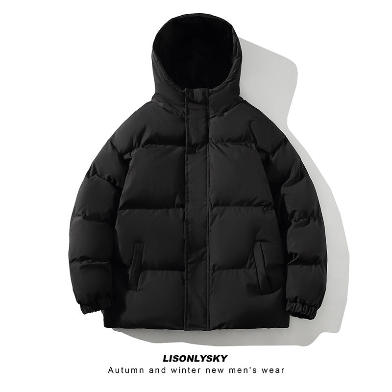 Herren gesteppte Winterjacke mit hohem Kragen und seitlichen Taschen Echoarchiv